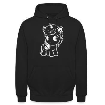 Pony - Unisex Hoodie - black - Front - Alina (178cm) & Michal (187cm)