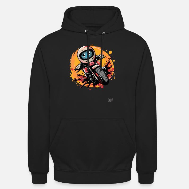 Süßes Motorrad-Comic - Unisex Hoodie - Schwarz