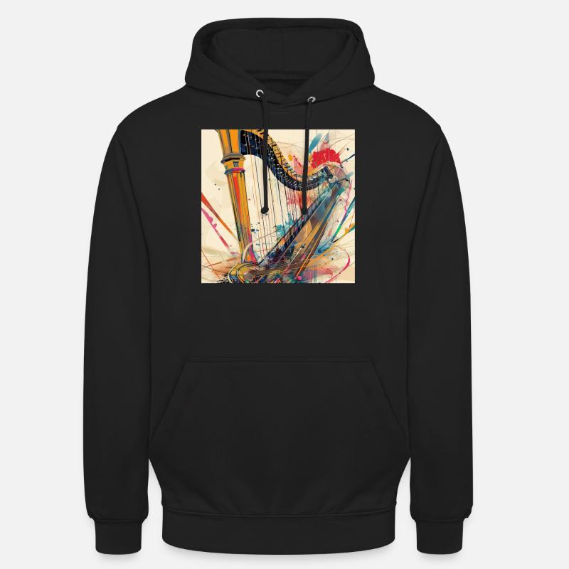 Harpe - Sweat-shirt à capuche unisexe - noir