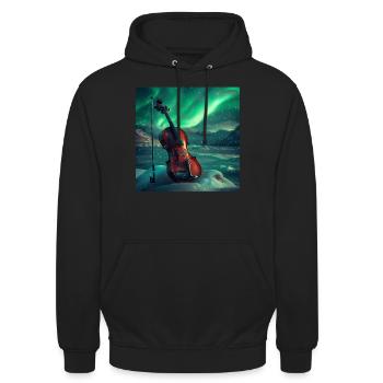 Violine - Unisex Hoodie - Schwarz - Vorne - Alina (178cm) & Michal (187cm)