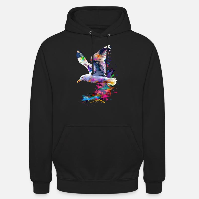 Möwe - Unisex Hoodie - Schwarz