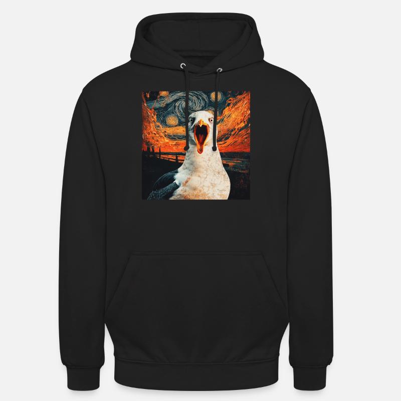 Möwe - Unisex Hoodie - Schwarz