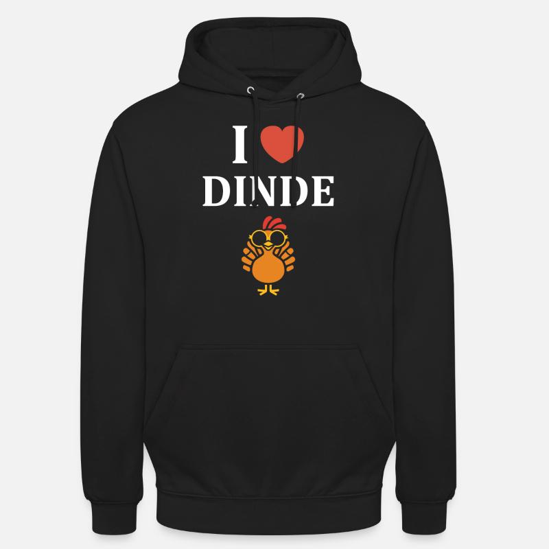 Dinde - Sweat-shirt à capuche unisexe - noir