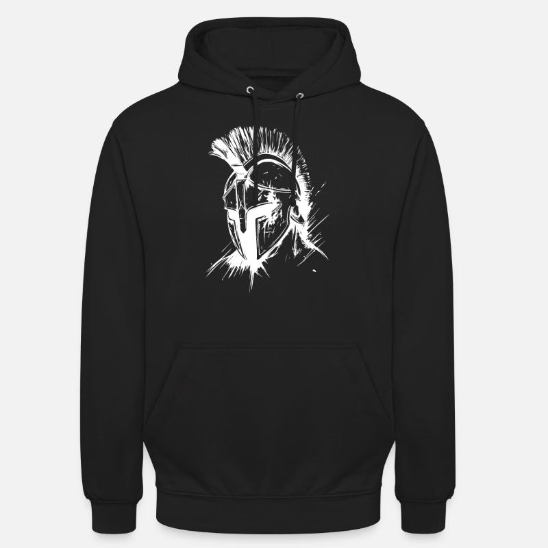 Spartaner Helm Gladiator - Unisex Hoodie - Schwarz