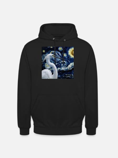 Reiher Vogel - Unisex Hoodie - Schwarz