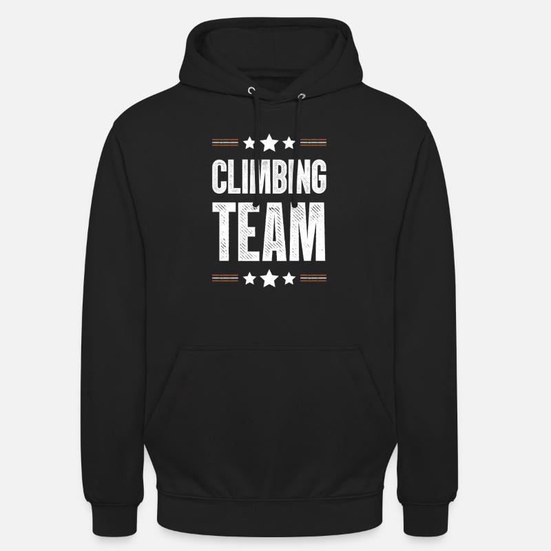 Équipe d’escalade - Sweat-shirt à capuche unisexe - noir