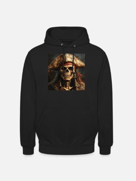 Piratenskelett - Unisex Hoodie - Schwarz