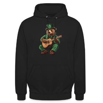 Tragen - Unisex Hoodie - Schwarz - Vorne - Alina (178cm) & Michal (187cm)