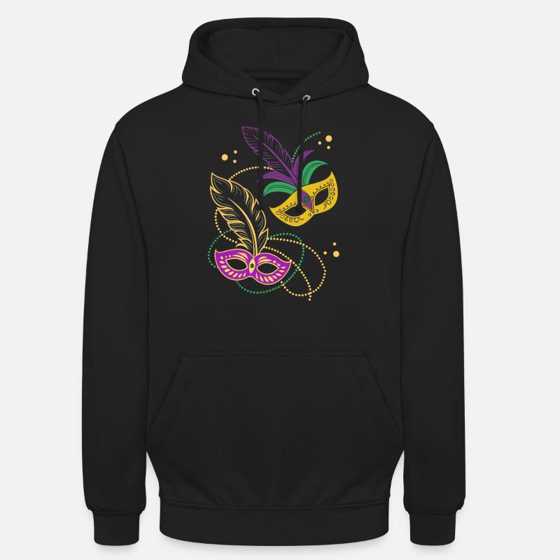 Mardi Gras - Karneval - Maske - Geschenk - Unisex Hoodie - Schwarz