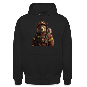 Tragen - Unisex Hoodie - Schwarz - Vorne - Alina (178cm) & Michal (187cm)