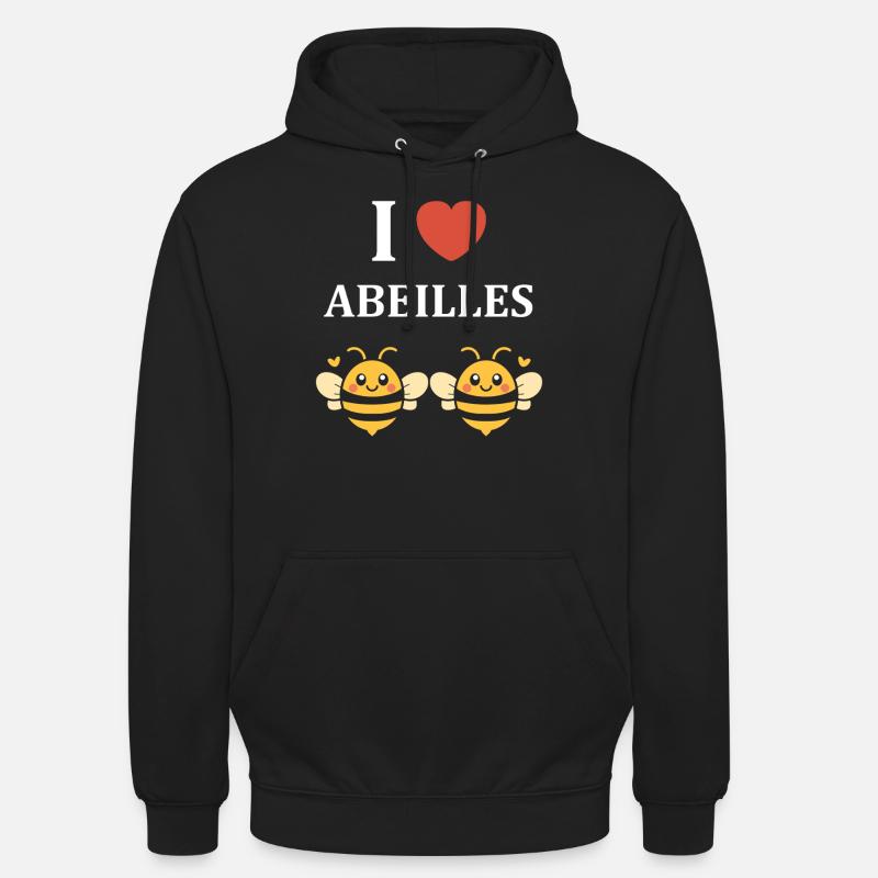 Abeille - Sweat-shirt à capuche unisexe - noir