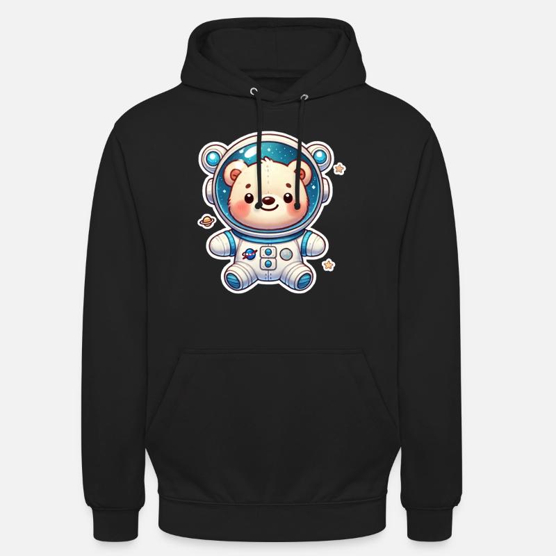 Ours en peluche astronaute - Sweat-shirt à capuche unisexe - noir