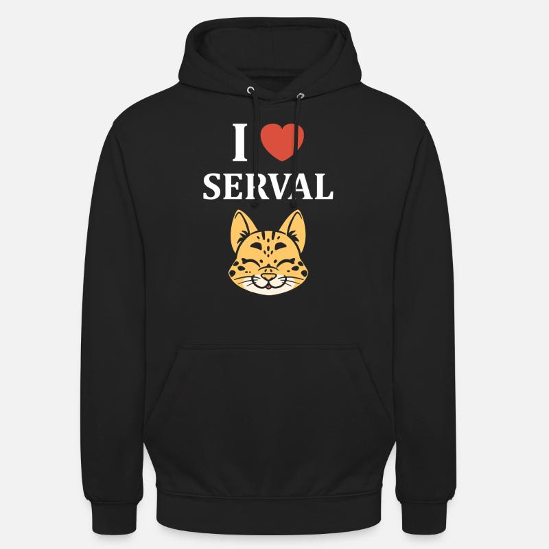 serval - Sweat-shirt à capuche unisexe - noir