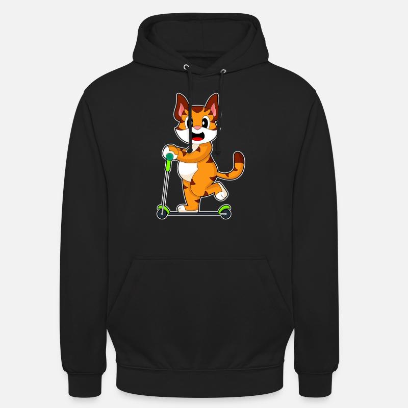 Trottinette Tiger - Sweat-shirt à capuche unisexe - noir