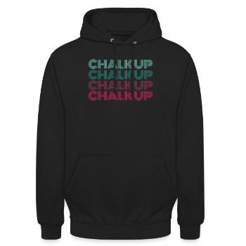 Boulderer Chalk Up Bouldern - Unisex Hoodie - Schwarz - Vorne - Alina (178cm) & Michal (187cm)