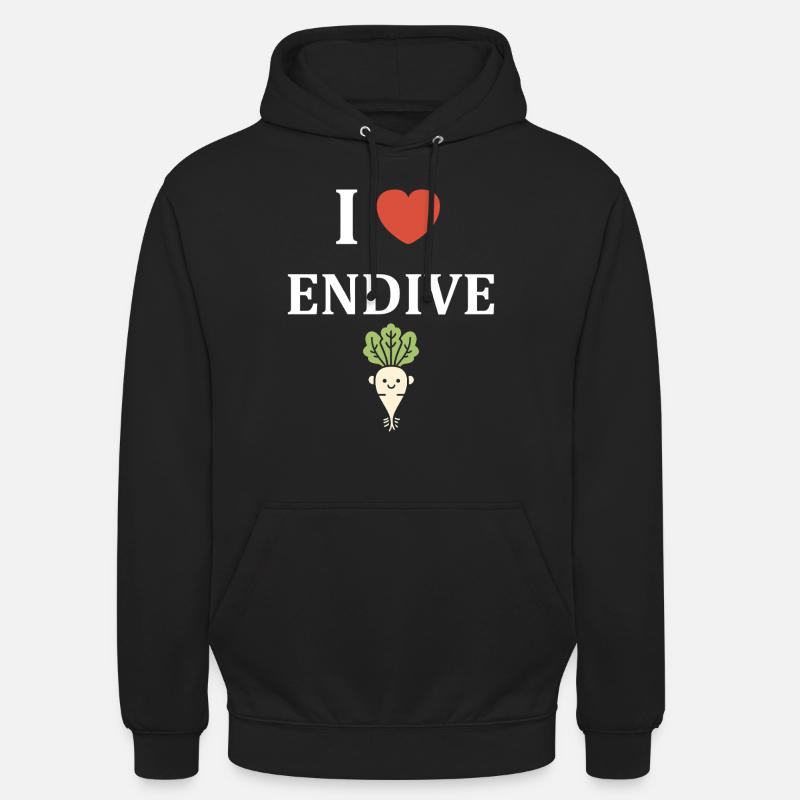 Endive - Sweat-shirt à capuche unisexe - noir