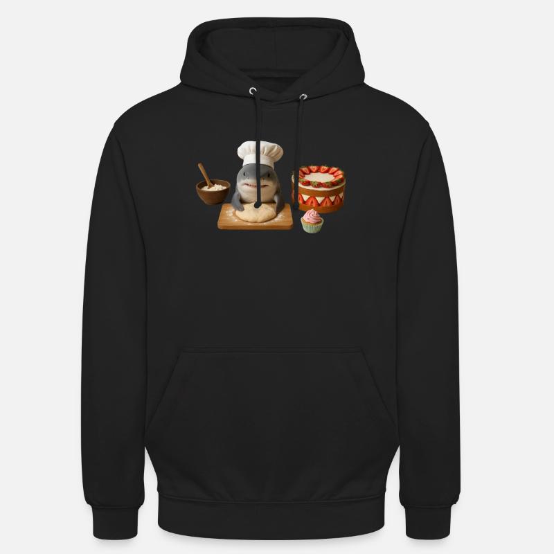 Shark Baking Cake Bread - Sweat-shirt à capuche unisexe - noir