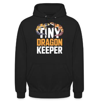 Leopard Gecko Leopard Gecko Reptile Terraristics - Unisex Hoodie - black - Front - Alina (178cm) & Michal (187cm)