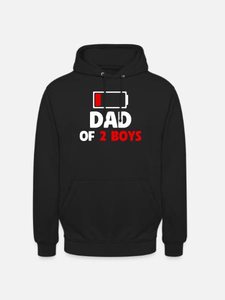 Papa de 2 garçons - Sweat-shirt à capuche unisexe - noir