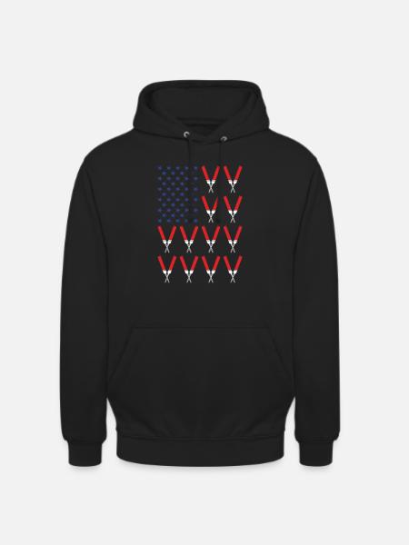 Sport Us Flag Cricket - Unisex Hoodie - black