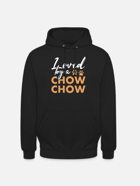 Loved By A Chow Chow - Unisex Hoodie - black