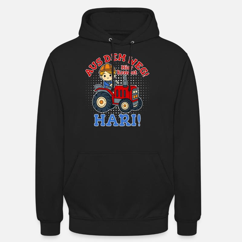 Hari Name Traktor - Unisex Hoodie - Schwarz