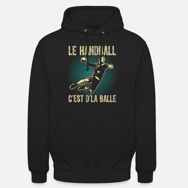 Le handball c'est d'la balle - Sweat-shirt à capuche unisexe - noir