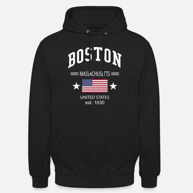 Boston - Sweat-shirt à capuche unisexe - noir