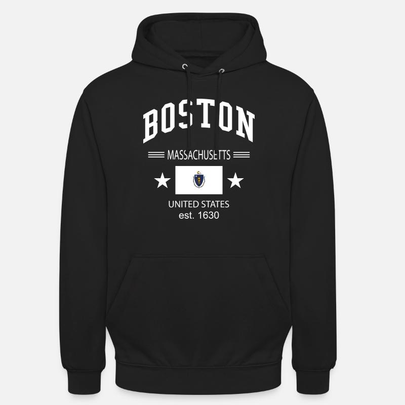 Boston - Sweat-shirt à capuche unisexe - noir