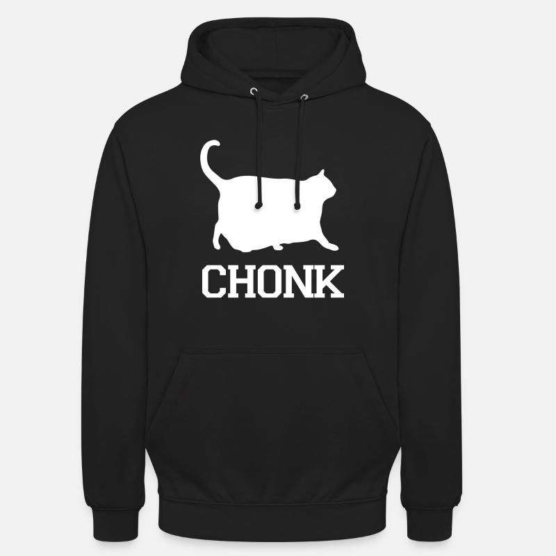 Chat chonk - Sweat-shirt à capuche unisexe - noir