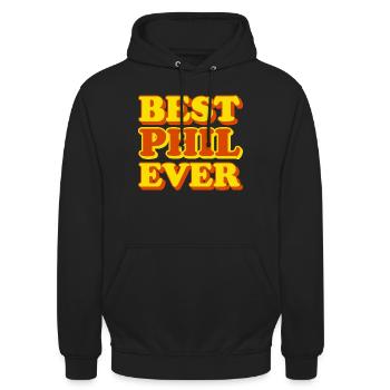 Phil Vorname Lustiges Geschenk - Unisex Hoodie - Schwarz - Vorne - Alina (178cm) & Michal (187cm)