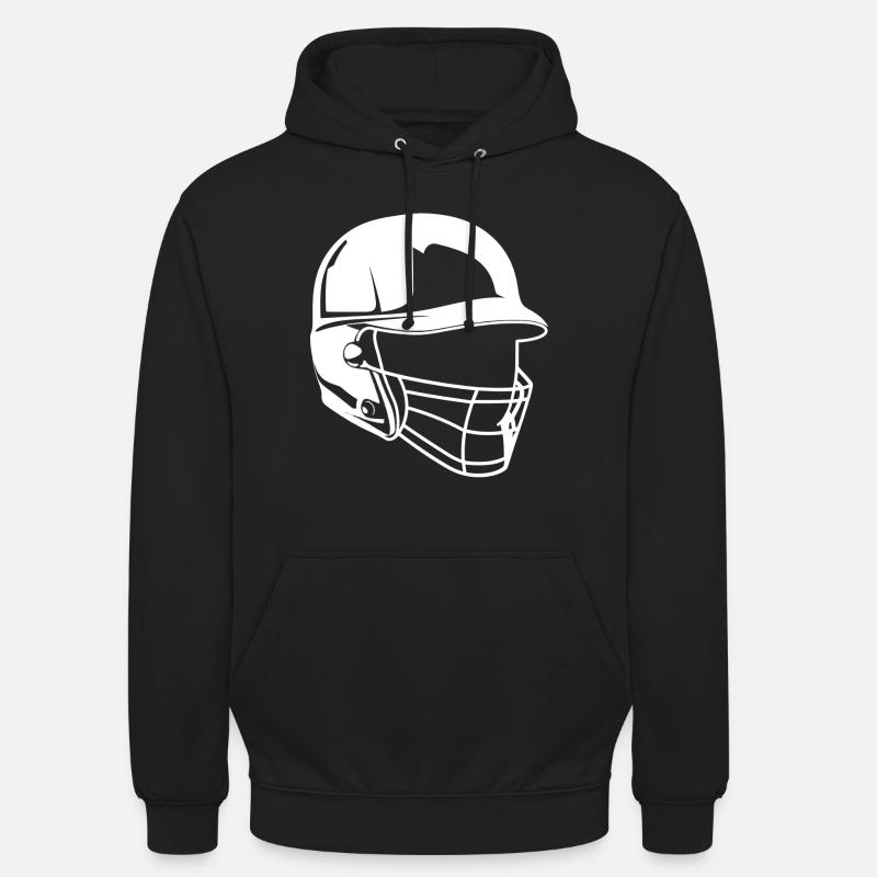Dessin de casque de baseball - Sweat-shirt à capuche unisexe - noir