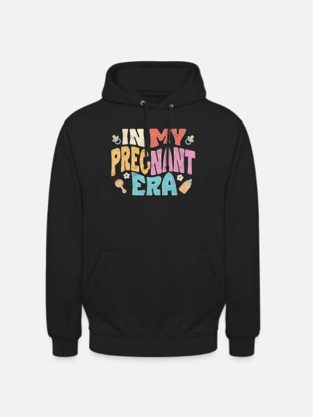 Pendant ma grossesse - Sweat-shirt à capuche unisexe - noir