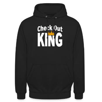 Checkout King Dart Crown Sport Outfit - Unisex Hoodie - black - Front - Alina (178cm) & Michal (187cm)