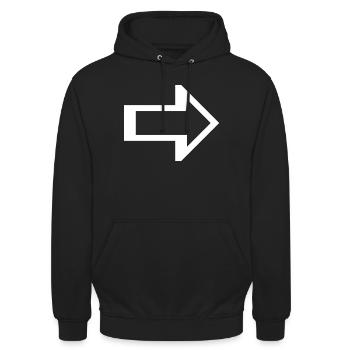 Arrow right left Icon - Unisex Hoodie - black - Front - Alina (178cm) & Michal (187cm)