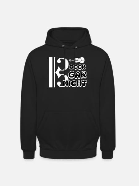 Bratsche - Bassschlüssel oder gar nicht - Unisex Hoodie - Schwarz