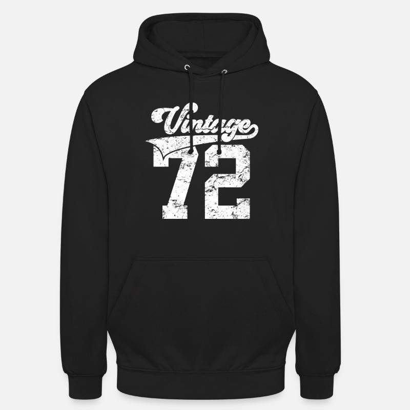 54E ANNIVERSAIRE 1972 MILLÉSIME 72 - Sweat-shirt à capuche unisexe - noir