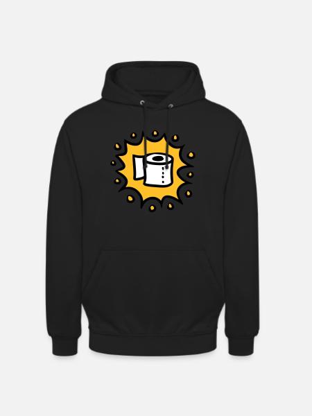 Papier toilette papier toilette papier - Sweat-shirt à capuche unisexe - noir