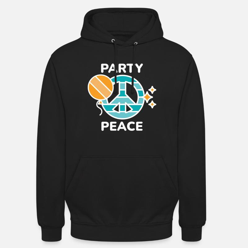 Paix du parti - Sweat-shirt à capuche unisexe - noir