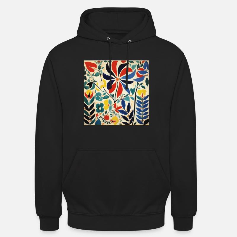 BOUQUET DE FLEURS - Sweat-shirt à capuche unisexe - noir