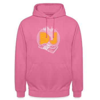 DJ - DJ - Sweat-shirt à capuche unisexe - rose - Devant - Alina (178cm) & Michal (187cm)