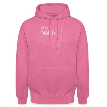 Alter Skilift der Weg zum Paradies - Unisex Hoodie - Pink - Vorne - Alina (178cm) & Michal (187cm)