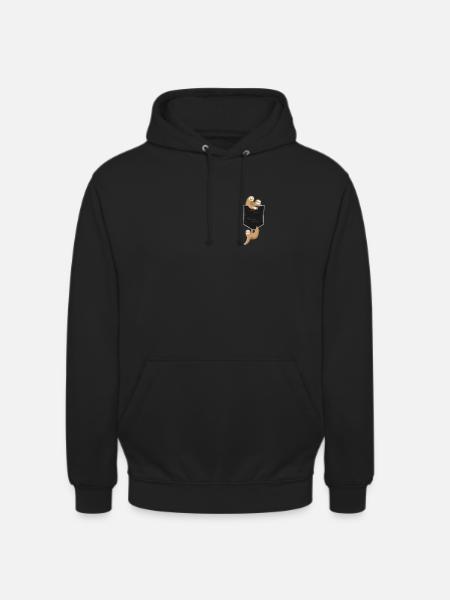 Faultiere in Brusttasche - Unisex Hoodie - Schwarz