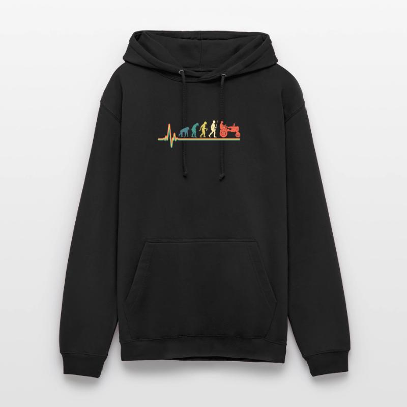Herzschlag Traktor Retro Evolution Oldtimer Unisex Hoodie