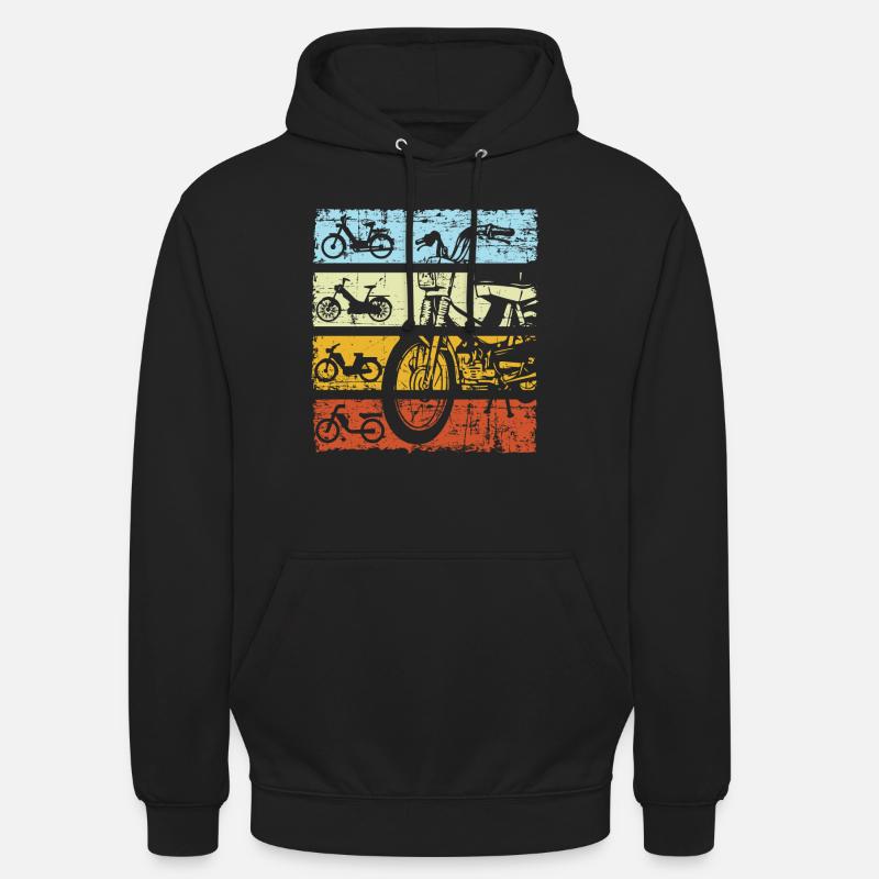 Moped Mofa Scooter Mofa Maxi Mofafahrer Retro - Unisex Hoodie - Schwarz