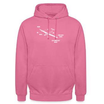 Segelfliegen Magie Segelflieger Segelflugzeug - Unisex Hoodie - Pink - Vorne - Alina (178cm) & Michal (187cm)