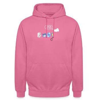 I Am Out You Fools Funny Data Storage Evolution - Unisex Hoodie - Pink - Vorne - Alina (178cm) & Michal (187cm)