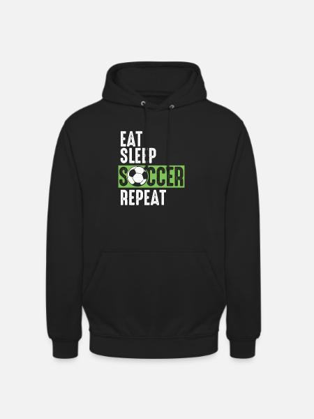 Eat Sleep Soccer Repeat - Unisex Hoodie - black