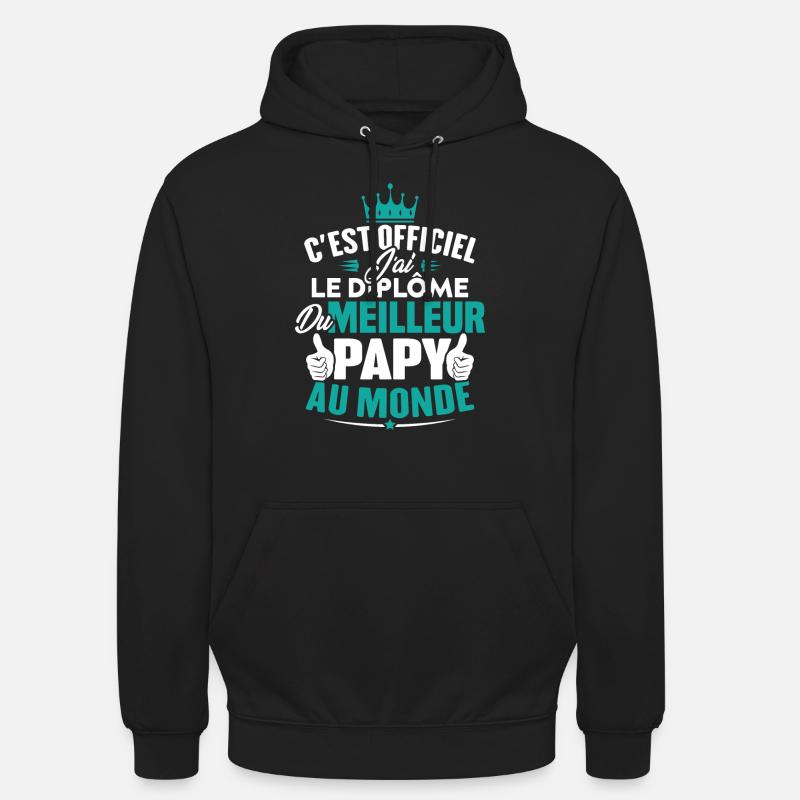 Meilleur papy au monde - Sweat-shirt à capuche unisexe - noir