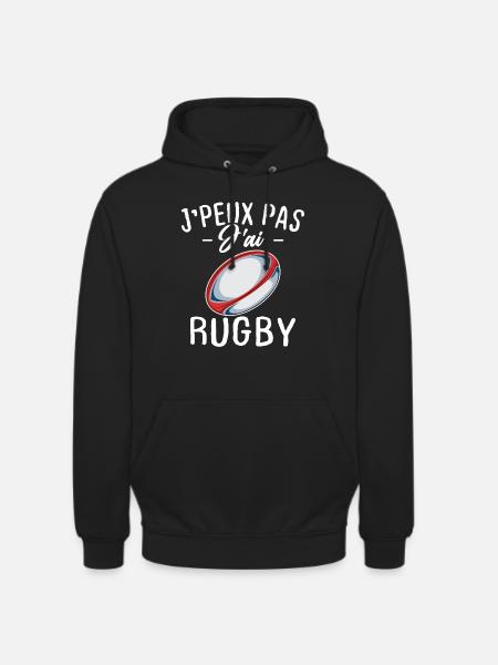 I can't I have rugby - Unisex Hoodie - black